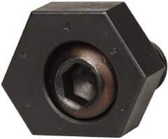 Mitee-Bite - 1 to 6mm Hex, 1/2-13 Stud Thread, Irregular Hex Clamp - 0.394" Hex Height, 4,000 Lb Holding Force, 1" Thread Length, 65 Ft/Lb Torque - Exact Tool & Supply