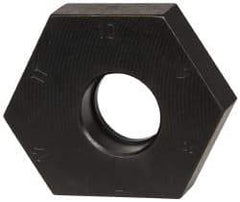 Mitee-Bite - 7 to 12mm Hex, 1/2-13 Stud Thread, Irregular Hex Clamp - 0.394" Hex Height, 4,000 Lb Holding Force, 1" Thread Length, 65 Ft/Lb Torque - Exact Tool & Supply