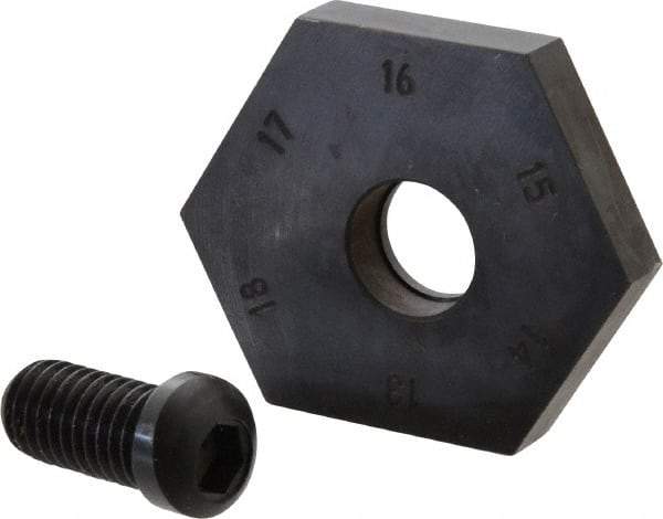 Mitee-Bite - 13 to 17mm Hex, 1/2-13 Stud Thread, Irregular Hex Clamp - 0.394" Hex Height, 4,000 Lb Holding Force, 1" Thread Length, 65 Ft/Lb Torque - Exact Tool & Supply