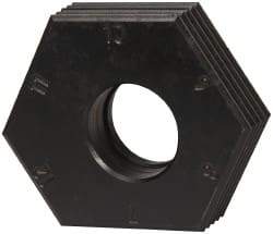 Mitee-Bite - 7 to 12mm Hex, 1/2-13 Stud Thread, Irregular Hex Clamp - 0.394" Hex Height, 4,000 Lb Holding Force, 1" Thread Length, 65 Ft/Lb Torque - Exact Tool & Supply
