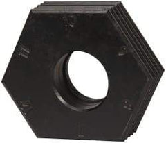 Mitee-Bite - 7 to 12mm Hex, 1/2-13 Stud Thread, Irregular Hex Clamp - 0.394" Hex Height, 4,000 Lb Holding Force, 1" Thread Length, 65 Ft/Lb Torque - Exact Tool & Supply