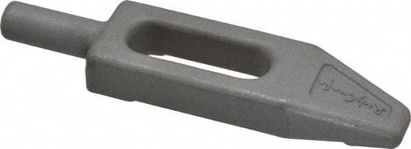 Mitee-Bite - 3/8" Stud, Stainless Steel, Plain Strap Clamp - 0.86" Travel, 3-5/8" OAL x 0.89" Wide x 7/16" High, Tapered Nose - Exact Tool & Supply
