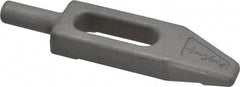 Mitee-Bite - 3/8" Stud, Stainless Steel, Plain Strap Clamp - 0.86" Travel, 3-5/8" OAL x 0.89" Wide x 7/16" High, Tapered Nose - Exact Tool & Supply