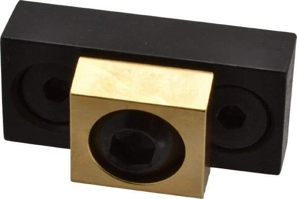 Mitee-Bite - 3/8-16 Screw Thread, 1" Wide x 0.45" High, Serrated & Smooth Steel Compact Style Screw Mount Toe Clamp - 4,000 Lb Holding Force, 65 Lb Ft Torque - Exact Tool & Supply