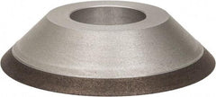 Made in USA - 3-1/2" Diam, 1-1/4" Hole Size, 3/4" Overall Thickness, 100 Grit, Type 15 Tool & Cutter Grinding Wheel - Fine Grade, Diamond - Exact Tool & Supply