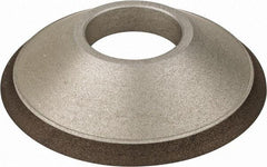 Made in USA - 3-1/2" Diam, 1-1/4" Hole Size, 3/4" Overall Thickness, 220 Grit, Type 15 Tool & Cutter Grinding Wheel - Very Fine Grade, Diamond - Exact Tool & Supply