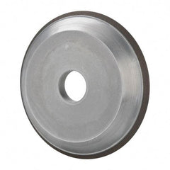 Made in USA - 6" Diam, 1-1/4" Hole Size, 3/4" Overall Thickness, 220 Grit, Type 15 Tool & Cutter Grinding Wheel - Very Fine Grade, Diamond - Exact Tool & Supply