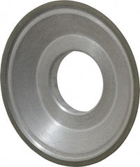 Made in USA - 3-1/2" Diam, 1-1/4" Hole Size, 3/4" Overall Thickness, 100 Grit, Type 15 Tool & Cutter Grinding Wheel - Fine Grade, Diamond - Exact Tool & Supply