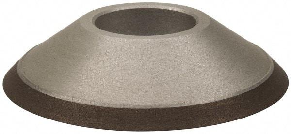 Made in USA - 3-1/2" Diam, 1-1/4" Hole Size, 3/4" Overall Thickness, 220 Grit, Type 15 Tool & Cutter Grinding Wheel - Very Fine Grade, Diamond - Exact Tool & Supply
