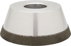 Made in USA - 3-3/4" Diam, 1-1/4" Hole Size, 1-1/2" Overall Thickness, 120 Grit, Type 11 Tool & Cutter Grinding Wheel - Fine Grade, CBN - Exact Tool & Supply