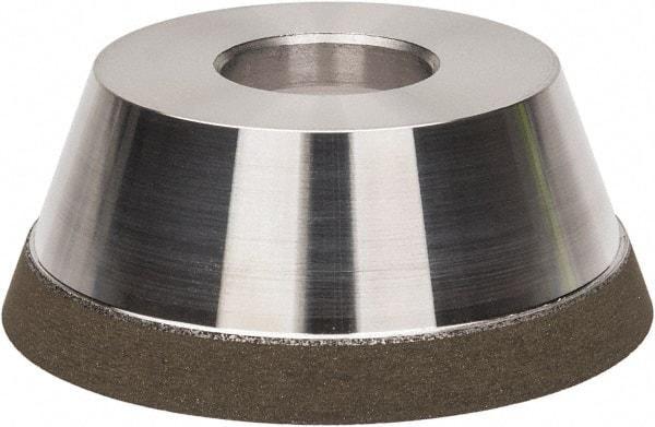 Made in USA - 3-3/4" Diam, 1-1/4" Hole Size, 1-1/2" Overall Thickness, 150 Grit, Type 11 Tool & Cutter Grinding Wheel - Very Fine Grade, CBN - Exact Tool & Supply