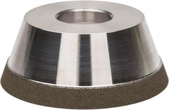 Made in USA - 3-3/4" Diam, 1-1/4" Hole Size, 1-1/2" Overall Thickness, 150 Grit, Type 11 Tool & Cutter Grinding Wheel - Very Fine Grade, CBN - Exact Tool & Supply