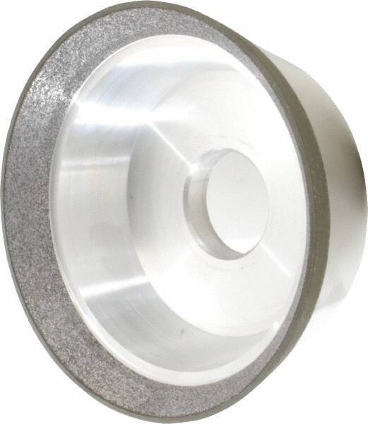 Made in USA - 5" Diam, 1-1/4" Hole Size, 1-3/4" Overall Thickness, 120 Grit, Type 11 Tool & Cutter Grinding Wheel - Fine Grade, CBN - Exact Tool & Supply