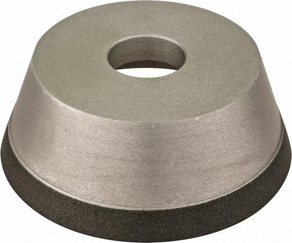 Made in USA - 5" Diam, 1-1/4" Hole Size, 1-3/4" Overall Thickness, 150 Grit, Type 11 Tool & Cutter Grinding Wheel - Very Fine Grade, CBN - Exact Tool & Supply