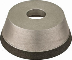 Made in USA - 5" Diam, 1-1/4" Hole Size, 1-3/4" Overall Thickness, 150 Grit, Type 11 Tool & Cutter Grinding Wheel - Very Fine Grade, CBN - Exact Tool & Supply