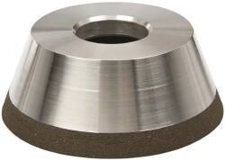 Made in USA - 3-3/4" Diam, 1-1/4" Hole Size, 1-1/2" Overall Thickness, 120 Grit, Type 11 Tool & Cutter Grinding Wheel - Fine Grade, CBN - Exact Tool & Supply