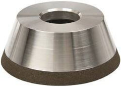 Made in USA - 3-3/4" Diam, 1-1/4" Hole Size, 1-1/2" Overall Thickness, 120 Grit, Type 11 Tool & Cutter Grinding Wheel - Fine Grade, CBN - Exact Tool & Supply