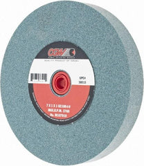 Camel Grinding Wheels - 100 Grit Silicon Carbide Bench & Pedestal Grinding Wheel - 7" Diam x 1" Hole x 1" Thick, 3760 Max RPM, I Hardness, Fine Grade , Vitrified Bond - Exact Tool & Supply