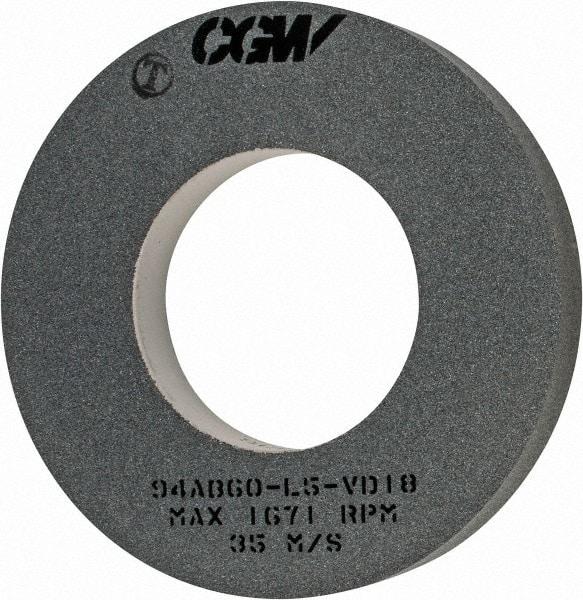 Camel Grinding Wheels - 16" Diam x 8" Hole x 2" Wide Centerless & Cylindrical Grinding Wheel - 60 Grit, Aluminum Oxide, Type 1, Medium Grade, Vitrified Bond, No Recess - Exact Tool & Supply