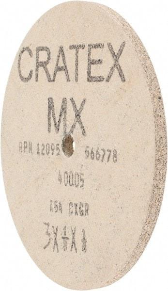 Cratex - 3" Diam 1/4" Hole 54 Grit Fiber Disc - Coarse Grade, Aluminum Oxide - Exact Tool & Supply