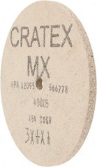 Cratex - 3" Diam 1/4" Hole 54 Grit Fiber Disc - Coarse Grade, Aluminum Oxide - Exact Tool & Supply