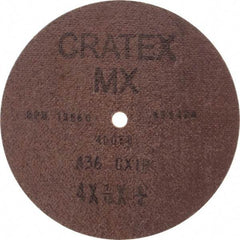 Cratex - 4" Diam 1/4" Hole 36 Grit Fiber Disc - Very Coarse Grade, Aluminum Oxide - Exact Tool & Supply