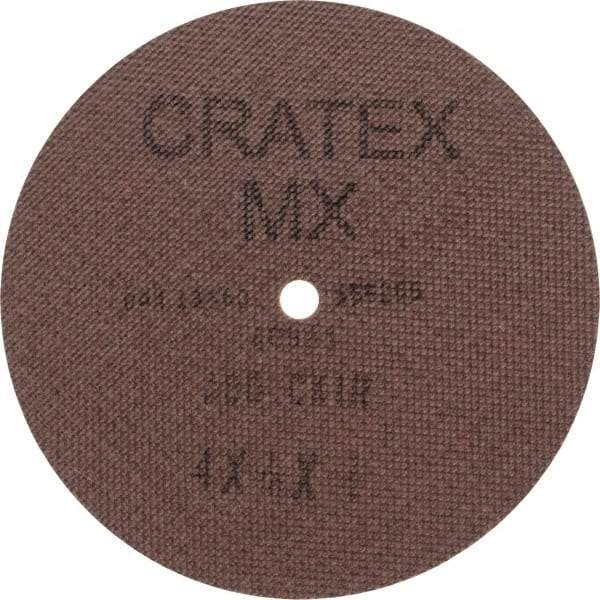 Cratex - 4" Diam 1/4" Hole 80 Grit Fiber Disc - Medium Grade, Aluminum Oxide - Exact Tool & Supply