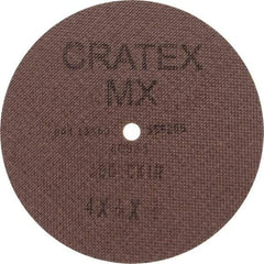 Cratex - 4" Diam 1/4" Hole 80 Grit Fiber Disc - Medium Grade, Aluminum Oxide - Exact Tool & Supply