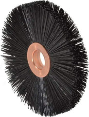 Weiler - 3" OD, 1/2" Arbor Hole, Crimped Nylon Wheel Brush - 3/8" Face Width, 1" Trim Length, 0.016" Filament Diam, 20,000 RPM - Exact Tool & Supply
