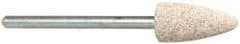 Cratex - 3/8" Head Diam x 3/4" Thickness, B52, Pointed End, Aluminum Oxide Mounted Point - Medium Grade, 80 Grit, 21,000 RPM - Exact Tool & Supply