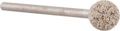 Cratex - 3/8" Head Diam, B122, Ball End, Mounted Point - Very Coarse Grade, 36 Grit - Exact Tool & Supply