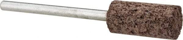 Cratex - 3/8" Head Diam x 3/4" Thickness, W177, Cylinder End, Aluminum Oxide Mounted Point - Very Coarse Grade, 36 Grit, 17,620 RPM - Exact Tool & Supply