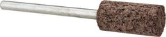 Cratex - 3/8" Head Diam x 3/4" Thickness, W177, Cylinder End, Aluminum Oxide Mounted Point - Very Coarse Grade, 36 Grit, 17,620 RPM - Exact Tool & Supply