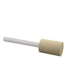 Cratex - 3/8" Head Diam x 3/4" Thickness, W177, Cylinder End, Aluminum Oxide Mounted Point - Medium Grade, 80 Grit, 17,620 RPM - Exact Tool & Supply