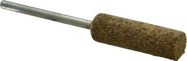 Cratex - 3/8" Head Diam x 1-1/4" Thickness, W179, Cylinder End, Aluminum Oxide Mounted Point - Very Coarse Grade, 36 Grit, 25,720 RPM - Exact Tool & Supply