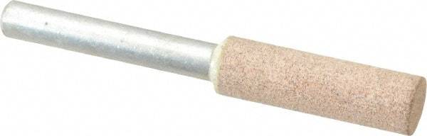 Cratex - 3/8" Head Diam x 1-1/4" Thickness, W179, Cylinder End, Aluminum Oxide Mounted Point - Medium Grade, 80 Grit, 25,720 RPM - Exact Tool & Supply