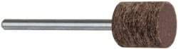 Cratex - 1/2" Head Diam x 1/2" Thickness, W185, Cylinder End, Aluminum Oxide Mounted Point - Very Coarse Grade, 36 Grit, 16,870 RPM - Exact Tool & Supply