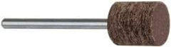 Cratex - 1/2" Head Diam x 1/2" Thickness, W185, Cylinder End, Aluminum Oxide Mounted Point - Very Coarse Grade, 36 Grit, 16,870 RPM - Exact Tool & Supply