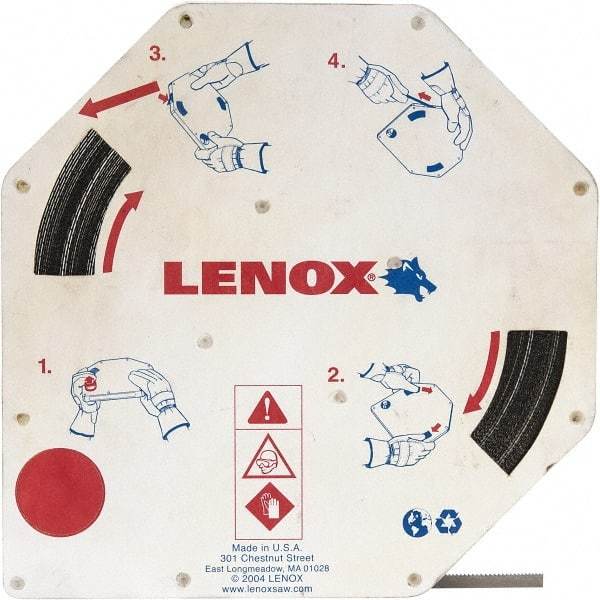 Lenox - 4 TPI, 5' 5-1/2" Long x 1/4" Wide x 0.025" Thick, Welded Band Saw Blade - Carbon Steel, Toothed Edge - Exact Tool & Supply