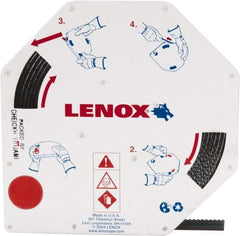 Lenox - 1/2" x 100' x 0.025" Carbon Steel Band Saw Blade Coil Stock - 6 TPI, Toothed Edge, Hook Form, Raker Set, Flexible Back, Constant Pitch, Contour Cutting - Exact Tool & Supply
