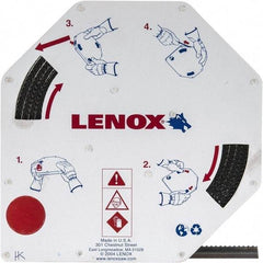 Lenox - 1/2" x 100' x 0.025" Carbon Steel Band Saw Blade Coil Stock - 6 TPI, Toothed Edge, Hook Form, Raker Set, Flexible Back, Constant Pitch, Contour Cutting - Exact Tool & Supply