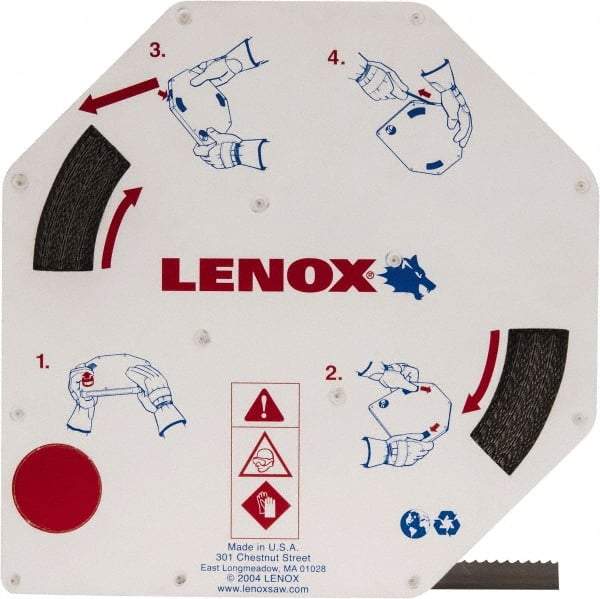 Lenox - 1/2" x 100' x 0.025" Bi-Metal Band Saw Blade Coil Stock - 6 TPI, Toothed Edge, Hook Form, Lenox Set Set, Flexible Back, Constant Pitch, Contour Cutting - Exact Tool & Supply