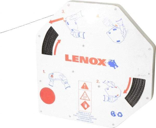 Lenox - 1/2" x 100' x 0.025" Bi-Metal Band Saw Blade Coil Stock - 6 to 10 TPI, Toothed Edge, Modified Raker Set, Flexible Back, Variable Pitch, Contour Cutting - Exact Tool & Supply