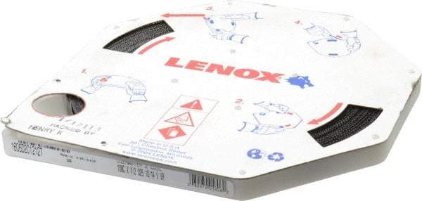 Lenox - 1/2" x 100' x 0.025" Bi-Metal Band Saw Blade Coil Stock - 10 to 14 TPI, Toothed Edge, Modified Raker Set, Flexible Back, Variable Pitch, Contour Cutting - Exact Tool & Supply