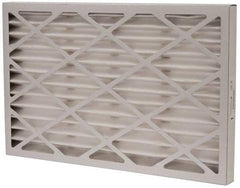 Value Collection - 16" Noml Height x 25" Noml Width x 1-3/4" Noml Depth, 35 to 45% Capture Efficiency, Wireless Pleated Air Filter - MERV 8, Synthetic, Integrated Beverage Board Frame, 500 Max FPM, 1,400 CFM, For Heating & Air Conditioning Units - Exact Tool & Supply