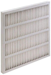 Value Collection - 25" Noml Height x 25" Noml Width x 2" Noml Depth, 35 to 45% Capture Efficiency, Wireless Pleated Air Filter - MERV 8, Synthetic, Integrated Beverage Board Frame, 500 Max FPM, 2,170 CFM, For Heating & Air Conditioning Units - Exact Tool & Supply