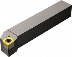 Sandvik Coromant - SCLC, Right Hand Cut, -5° Lead Angle, 25mm Shank Height x 25mm Shank Width, Neutral Rake Indexable Turning Toolholder - 150mm OAL, CCMT 12 04 08 Insert Compatibility, Series CoroTurn 107 - Exact Tool & Supply