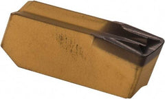 Iscar - 406GIMF Grade IC8250, 4mm Cutting Width Carbide Grooving Insert - 2.4mm Max Depth of Cut, Neutral, 0.6mm Corner Radius, TiCN/Al2O3/TiN Finish - Exact Tool & Supply