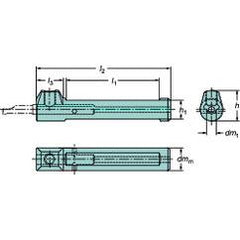 CXS-A1000-05M Cylindrical Shank With Flat To CoroTurn® XS Adaptor - Exact Tool & Supply