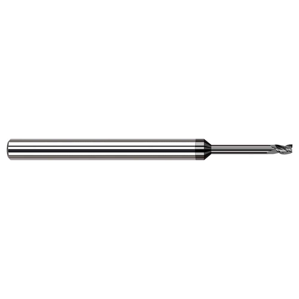 Harvey Tool - 1/16", 3/32" LOC, 1/8" Shank Diam, 2-1/2" OAL, 3 Flute Solid Carbide Square End Mill - Exact Tool & Supply
